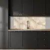 Kristalstructuur - Bruin - Marmer keuken achterwand 2 middel 871 -sfeer1