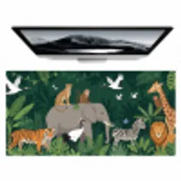 Tropisch - Jungle -  Groen Muismat XXL klein -zzz3d