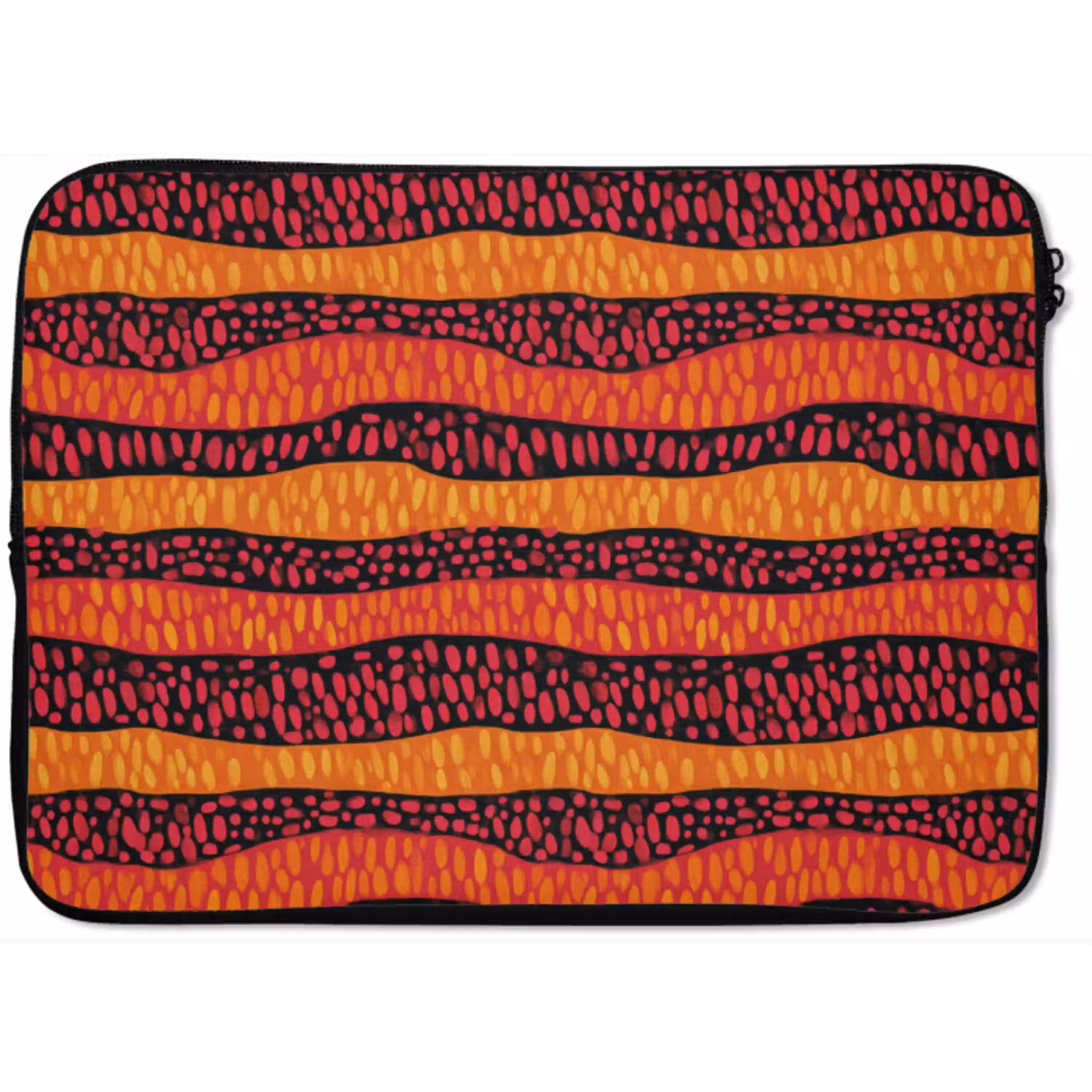 Oranje - Roze - Expressief - Patroon laptophoes neopreen klein 279 -zkaufland3dotto
