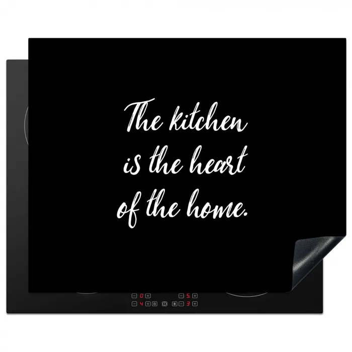 Spreuken - Koken - Thuis - The kitchen is the heart of the home - Quotes Inductie beschermer vinyl 3mm groot -3d