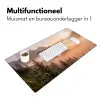 Zonlicht - Mist - Bergen - Bomen Muismat XXL klein -sfeer4