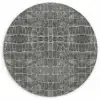 Krokodil - Leer - Grijs Wandcirkel plexiglas klein 852 -3d