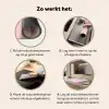 Kat - Illustratie - Minimalistisch - Roze Inductie beschermer vinyl 3mm middel -sfeer9