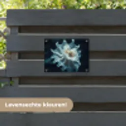 Zeewezen - Wit - Golven - Water tuinposter los doek klein -sfeer3