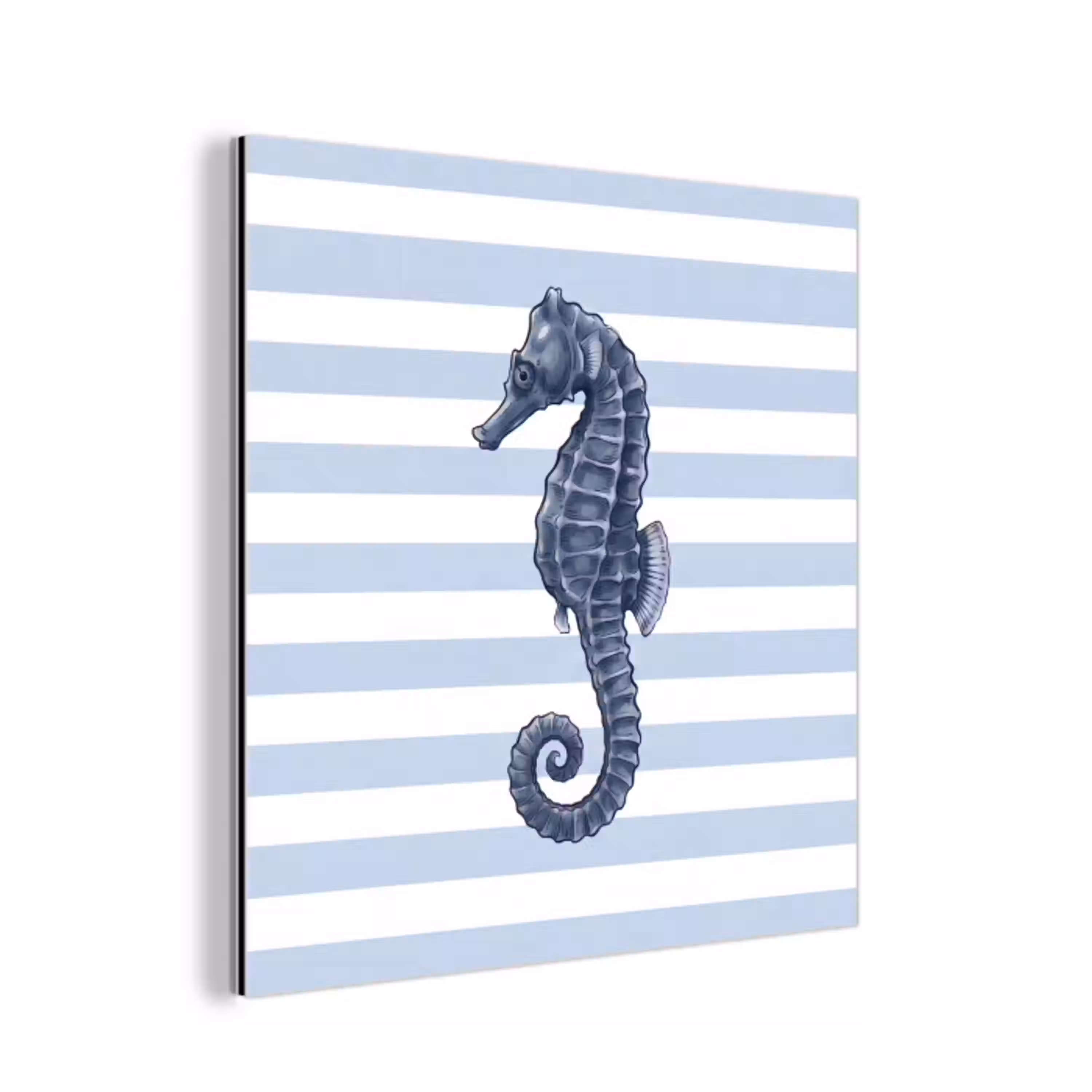 Vis - Oceaan - Illustratie - Blauw - Strepen aluminium wit klein -3d
