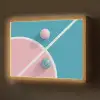 Basketbal - Pastel - Roze - BLauw Light Box met batterij (Wandlamp) middel -z3d_website