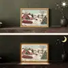 Kerstsfeer - Landelijk - Rood Light Box met kabel (Tafellamp) klein -sfeer3