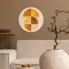 Cirkels - Geel - Minimalistisch Wandcirkel kunststof plaat 5mm dik klein -sfeer1