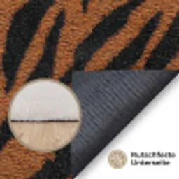 Tijger - Vacht - Zwart Vloerkleed Rechthoek klein 1091 -uniquesellingpoint_antislip_DE_DE