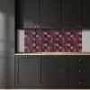 Vierkant - Tegel - Patroon - Paars keuken achterwand 2 middel 871 -sfeer1