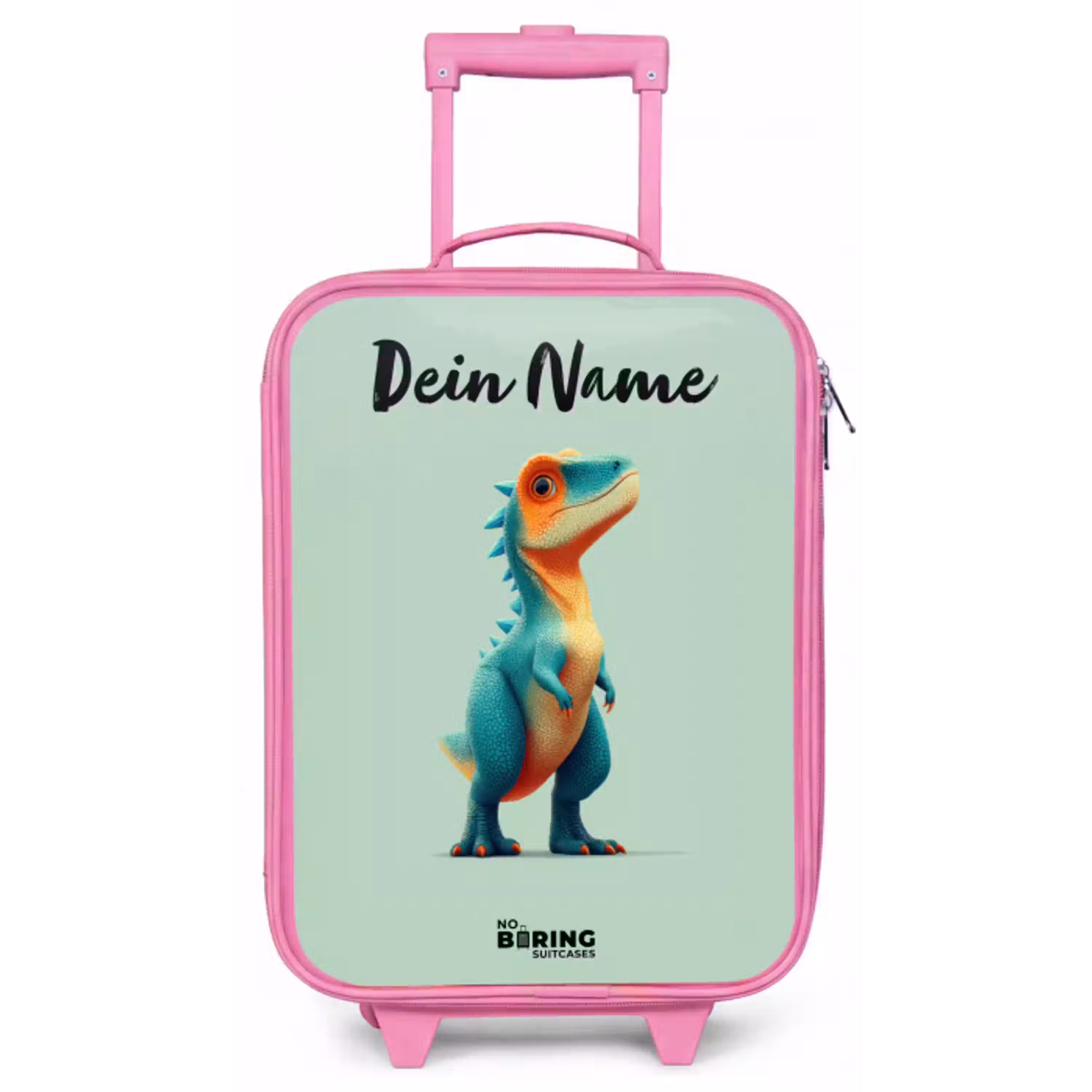 Dino - Dier - Groen - Oranje Kinderkoffer - Roze klein -zz3dotto
