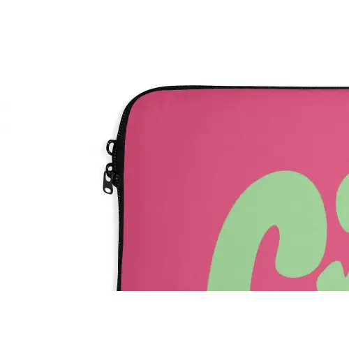 Grateful - Groen - Grafisch - Vloeiend laptophoes neopreen klein -detail
