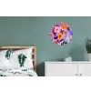 Bloemen - Kleurrijk - Bladeren Wandcirkel aluminium klein -slaapkamer