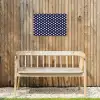 Oceaan - Stippen - Blauw - Wit Tuinposter op houten frame 2 cm dik klein 845 -sfeer4