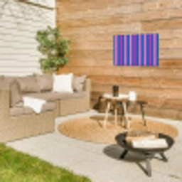 Modern - Optisch - Roze Tuinposter op houten frame 2 cm dik klein 845 -sfeer2