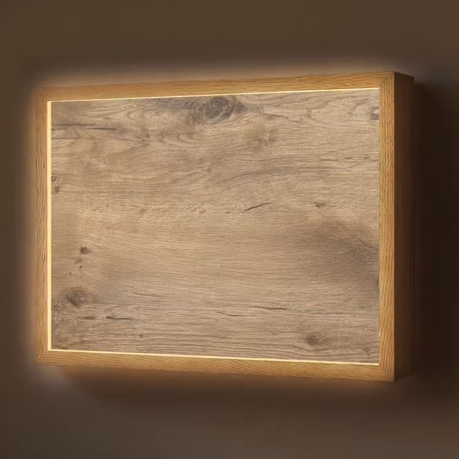 Lightbox - Wandlamp - Hout - Bruin - Houtlook