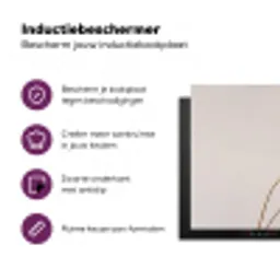 Papaverbollen - Droogbloemen - Minimalistisch - Beige - Rustig Inductie beschermer vinyl 3mm klein -zzzzzzz-cc-usp