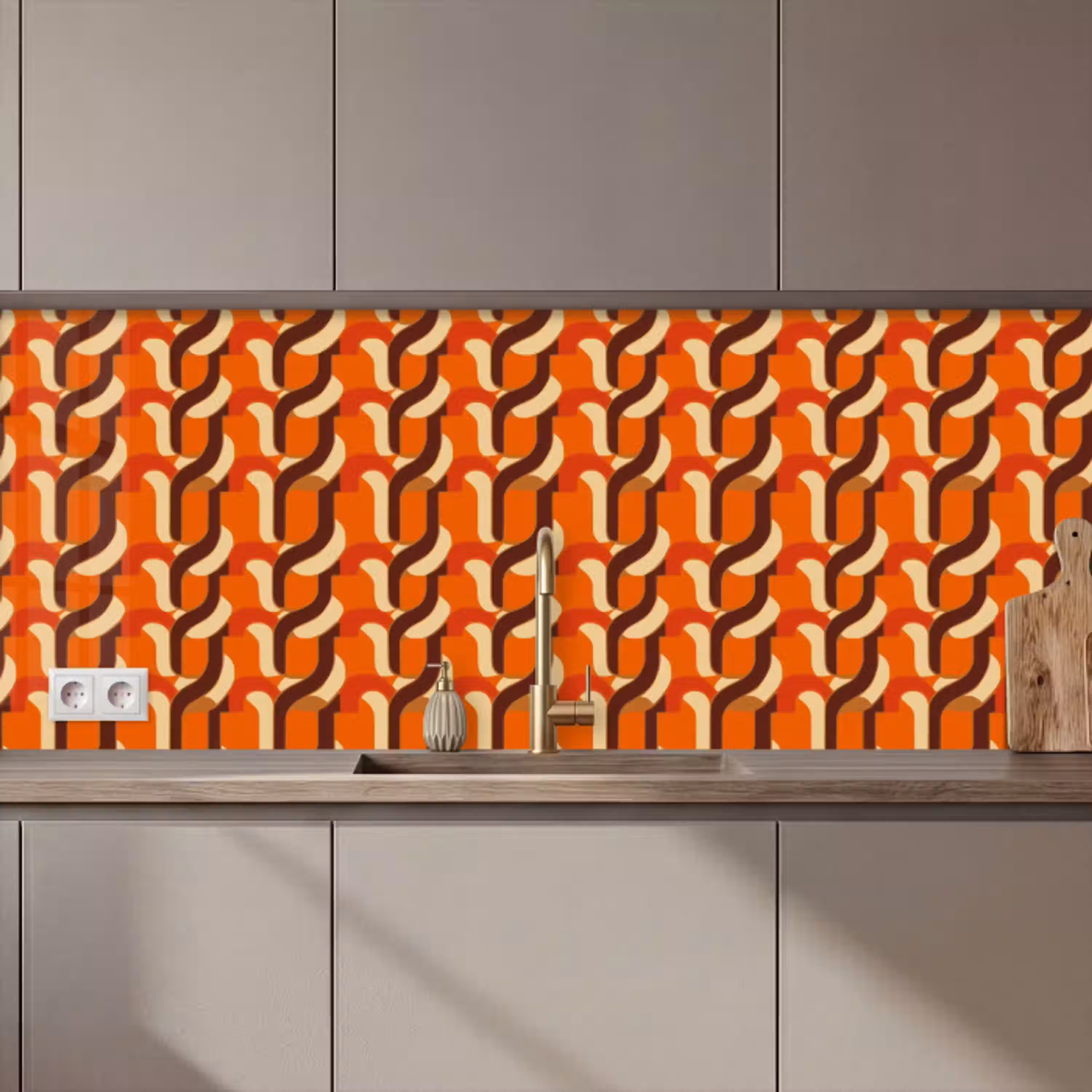 Retro - Modern - Kleurrijk keuken achterwand 2 middel 871 zz_3dshopping