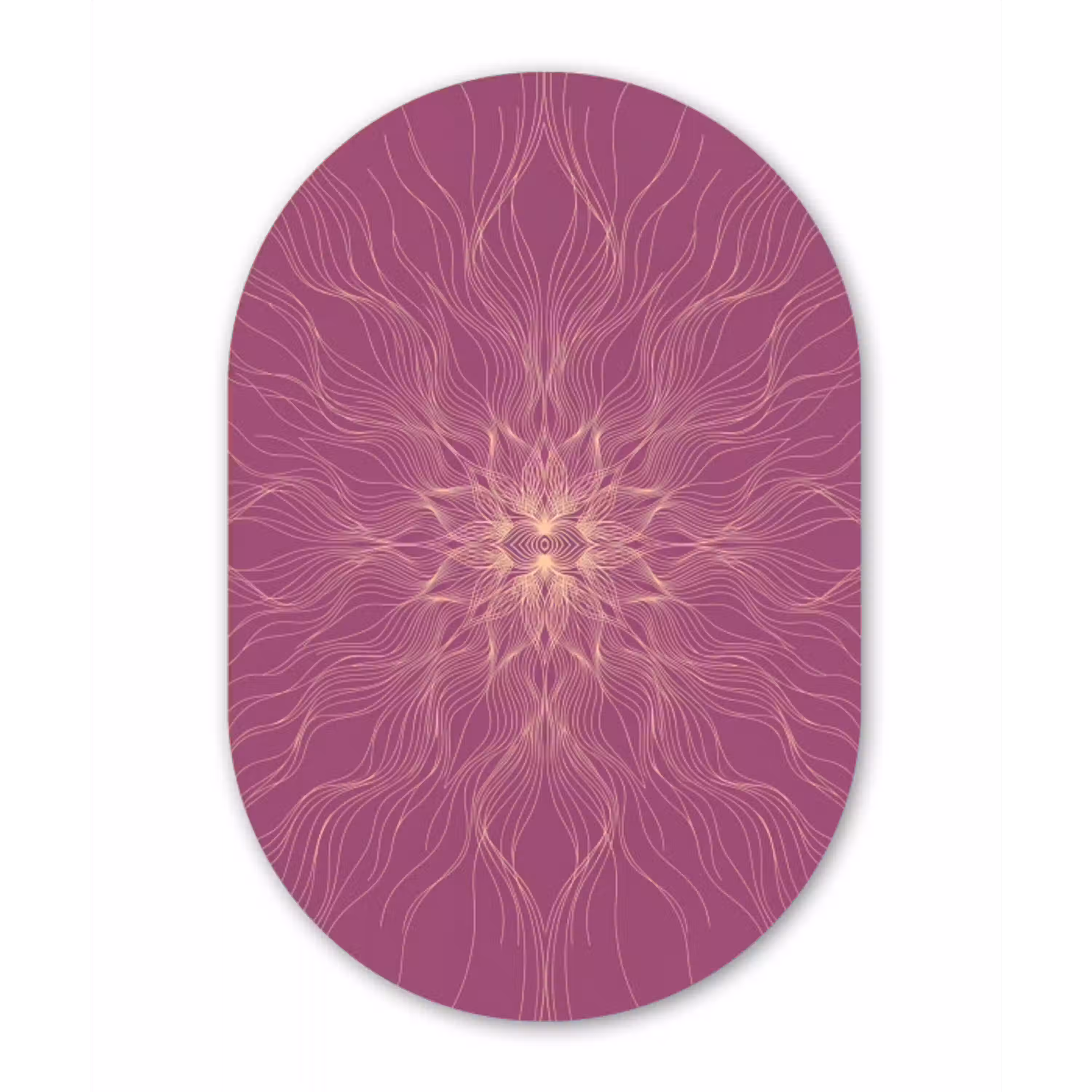 Lijnen - Patroon - Abstract Wandcirkel Ovaal Forex klein -3d