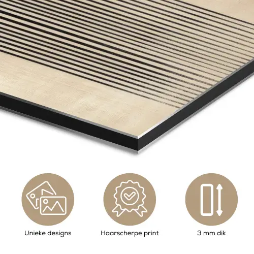 Boog -  Strepen - Minimalistisch - Zwart aluminium wit klein -closeup_NL