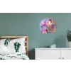 Bloemen - Paars - Overloop - Meeldraden Wandcirkel aluminium klein -slaapkamer