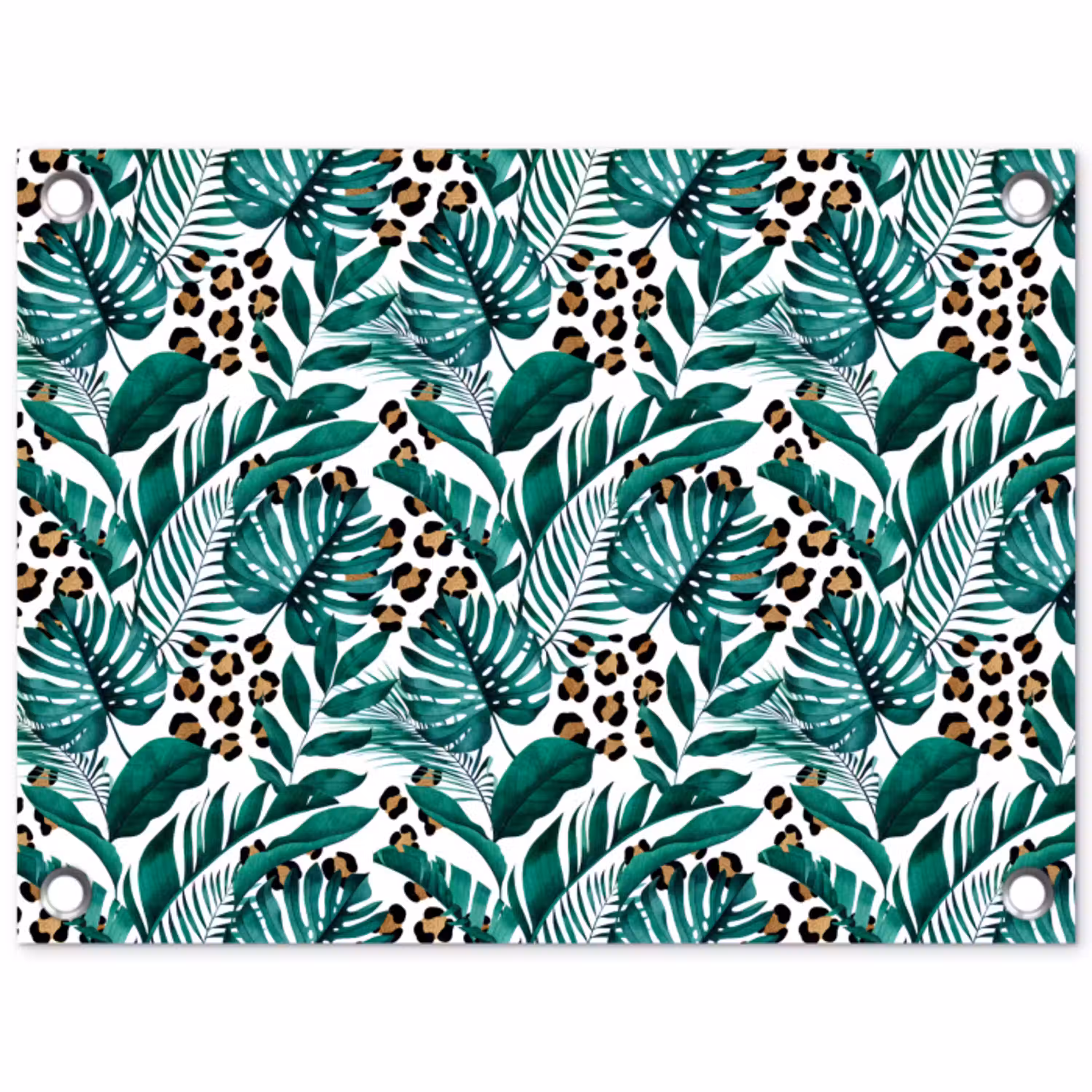 Bladeren - Tropisch - Jungle tuinposter los doek klein -3d