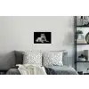 Wilde dieren - Wolf - Zwart - Wit Muursticker klein -slaapkamer