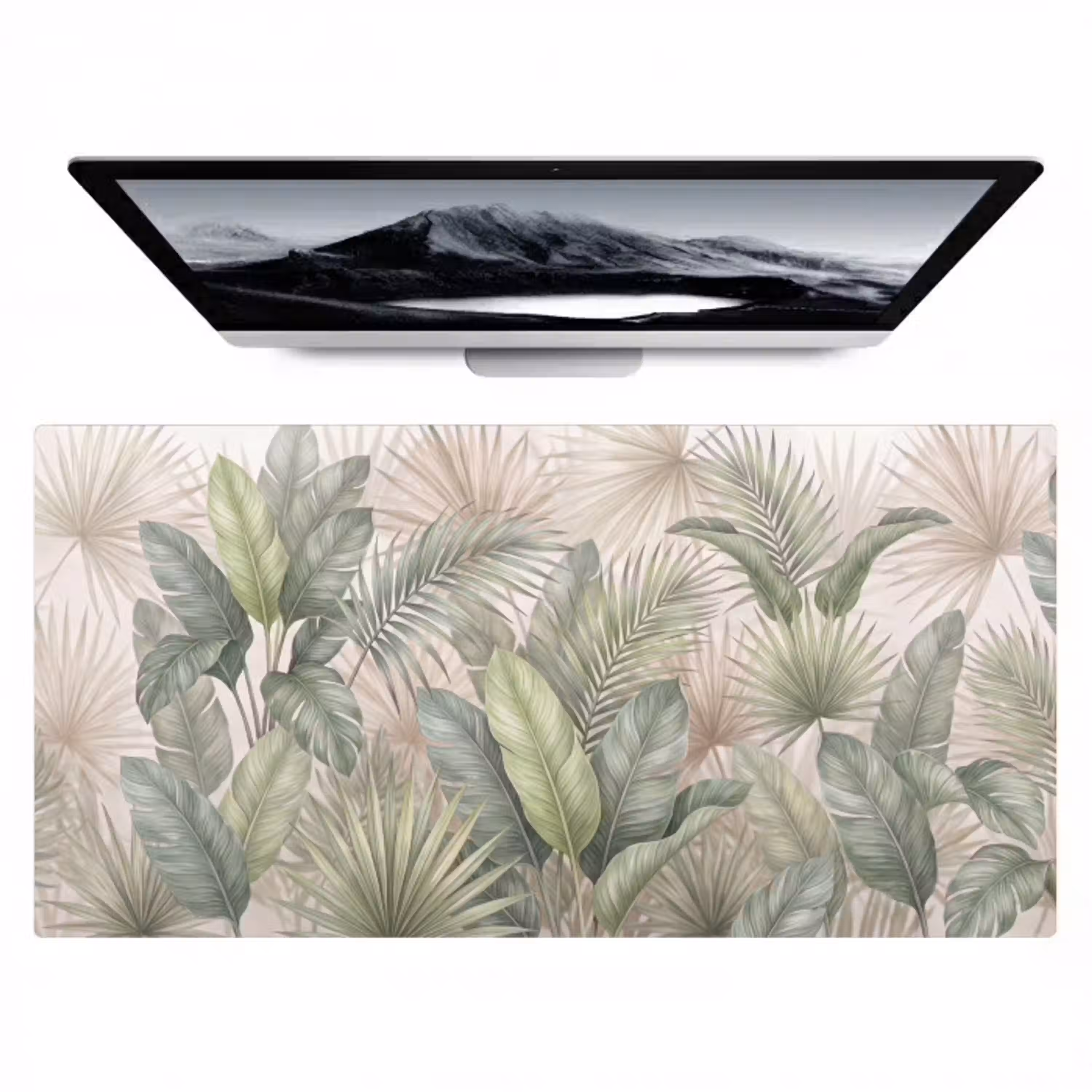 Planten - Tropisch - Bladeren - Groen - Natuur Muismat XXL klein -zzz3d