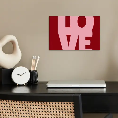 Love - Rood - Blokletters poster papier klein -sfeer1