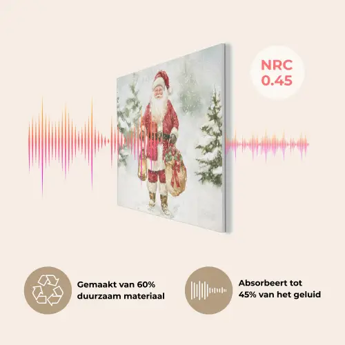 Kerstman- Winter - Sneeuw - Wit - Rood PET vilt klein -USP_NL