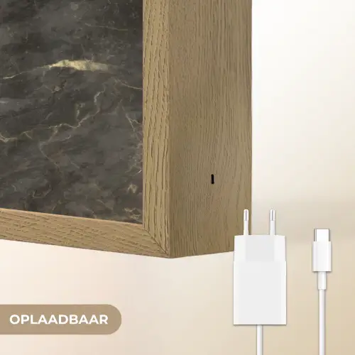 Zwart - Marmer - Goud - Nerf Light Box met batterij (Wandlamp) middel 907 -USP_websiteoplaadbaarNL