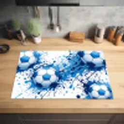 Voetballen - Verf - Sport - Blauw Inductie beschermer vinyl 3mm klein -sfeer5