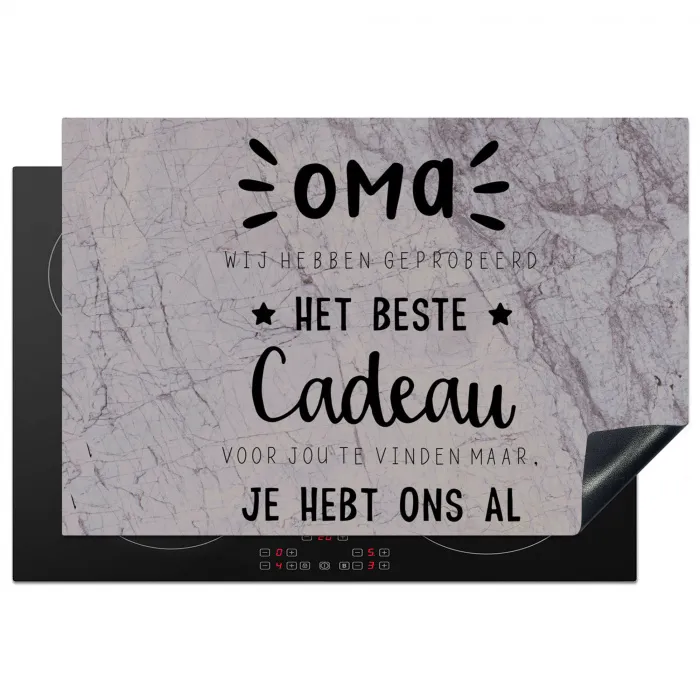 Oma - Spreuken - Oma je hebt ons al - Quotes Inductie beschermer vinyl 3mm klein -3d
