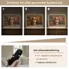 Vrouwen - Bloemen - Modern - Bril - Abstract Light Box met batterij (Wandlamp) middel -USP_dimbaarNL