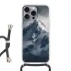 Sneeuw - Berg - Wolken Hoesje iPhone 16 Pro Max met koord klein -3d