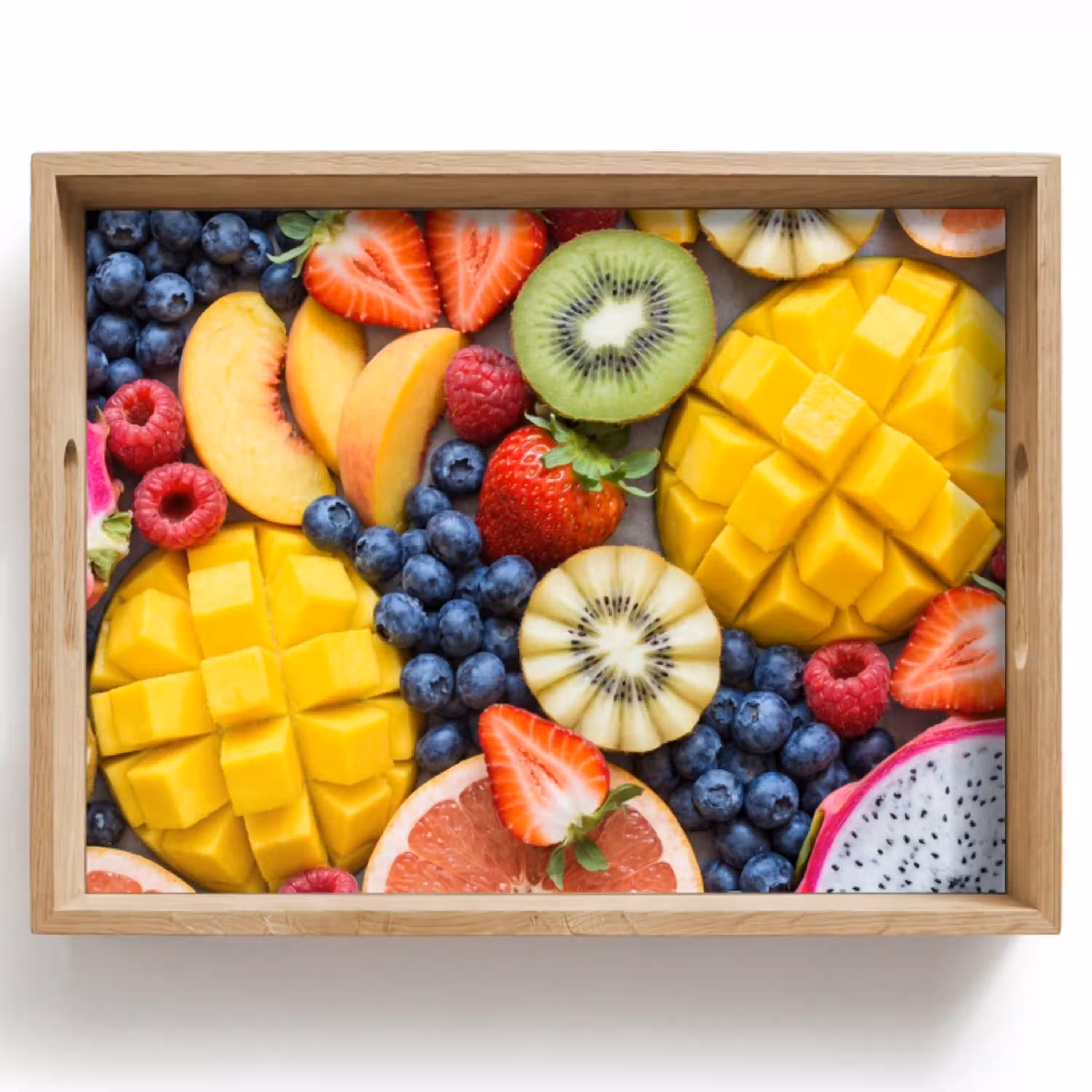Fruit - Versneden - Kleurrijk - Eten - Gezond Dienblad Rechthoek middel -z3d_shopping