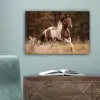 Paard - Bruin - Gras canvas 2cm klein -sfeer4