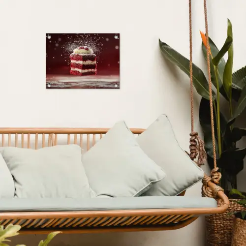 Rode - Velvet - Taart - Eten tuinposter los doek klein -sfeer7
