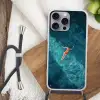 Vrouw - Water - Bikini - Oranje Hoesje iPhone 16 Pro Max met koord klein -sfeer4