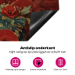 Bloemen - Dieprood - Zonnebril - Vrouw Inductie beschermer vinyl 3mm klein -wsfeer4_website