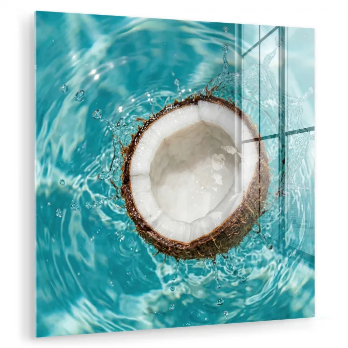 Kokosnoot - Water - Wit plexiglas 5mm klein -zzzproduct_nieuw