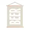 Beer - Japandi - Beige - Decoratie textielposter latten blank klein -3d