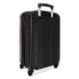 Minimal - Warm bruin met zwarte streep NBS - Handbagage koffer - Unisex middel -achterkant