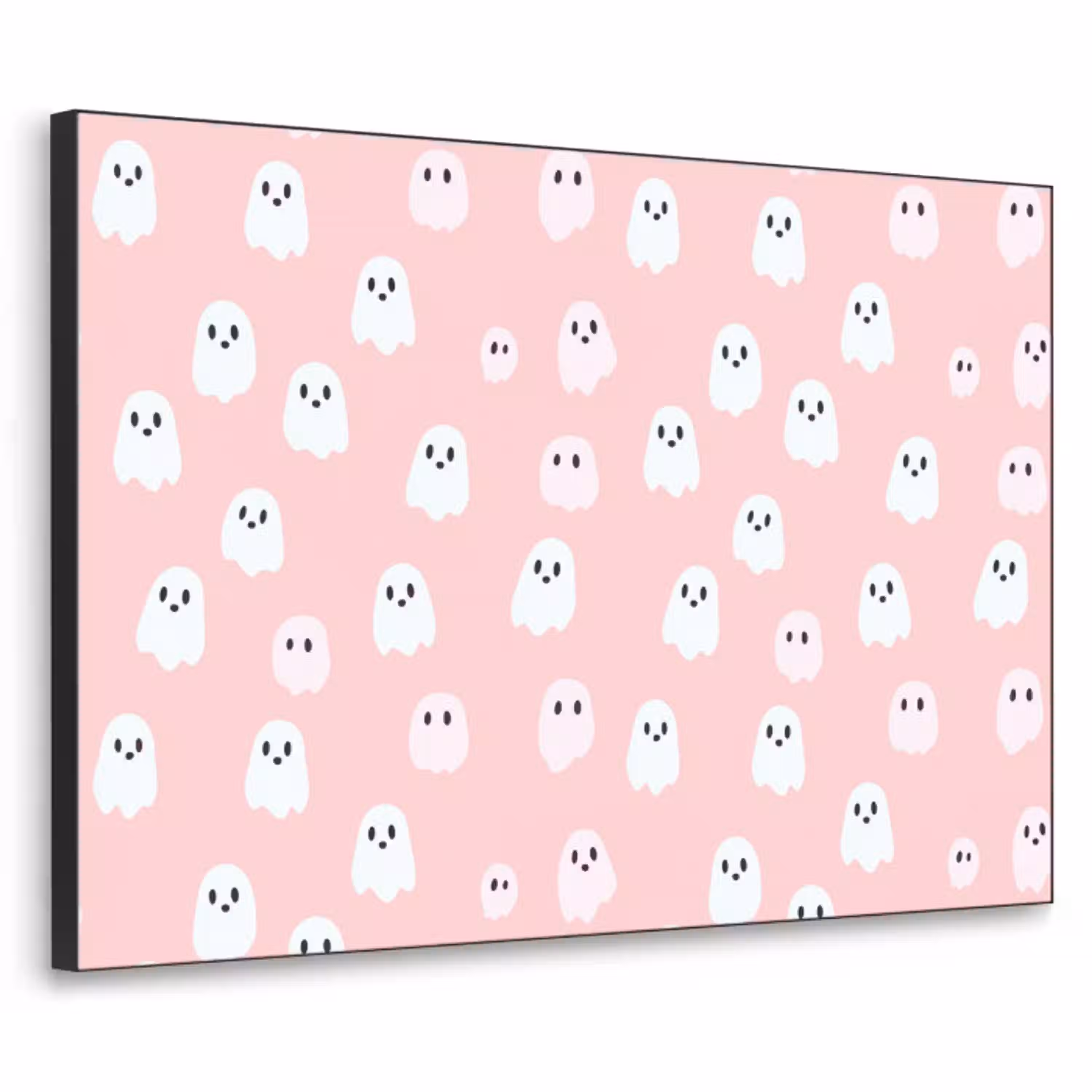 Spookjes - Patroon - Roze Textielframe zwart klein 947 -3d