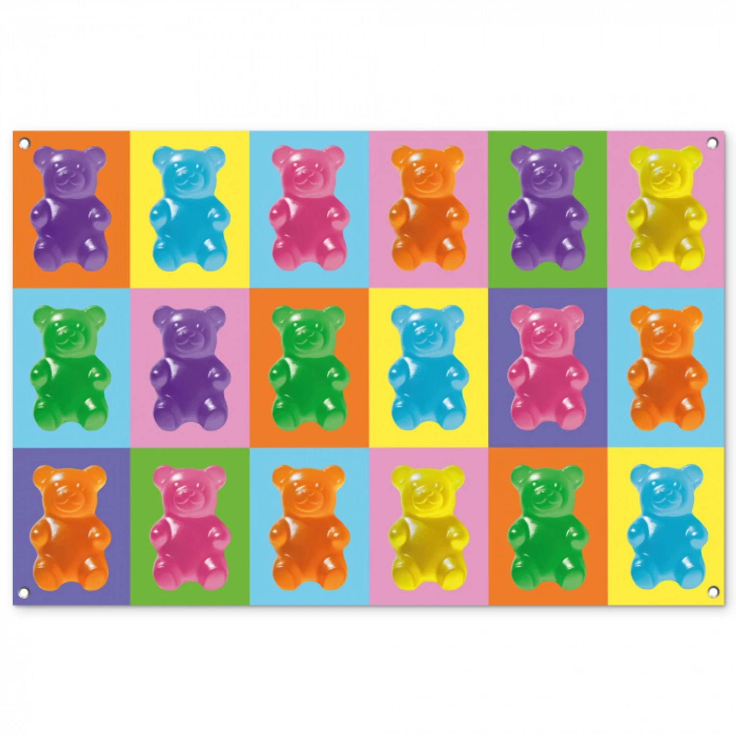 Art- Snoep - Kleurrijk tuinposter los doek groot -3d