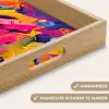 Abstract - Vormen - Kleurrijk Dienblad Rechthoek middel -USP_HandgreepNL