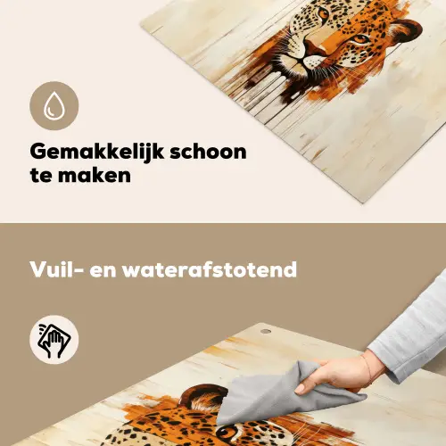 Luipaard - Symmetrisch - Strepen Inductie beschemer met haakjes klein -ky-schoon-nl
