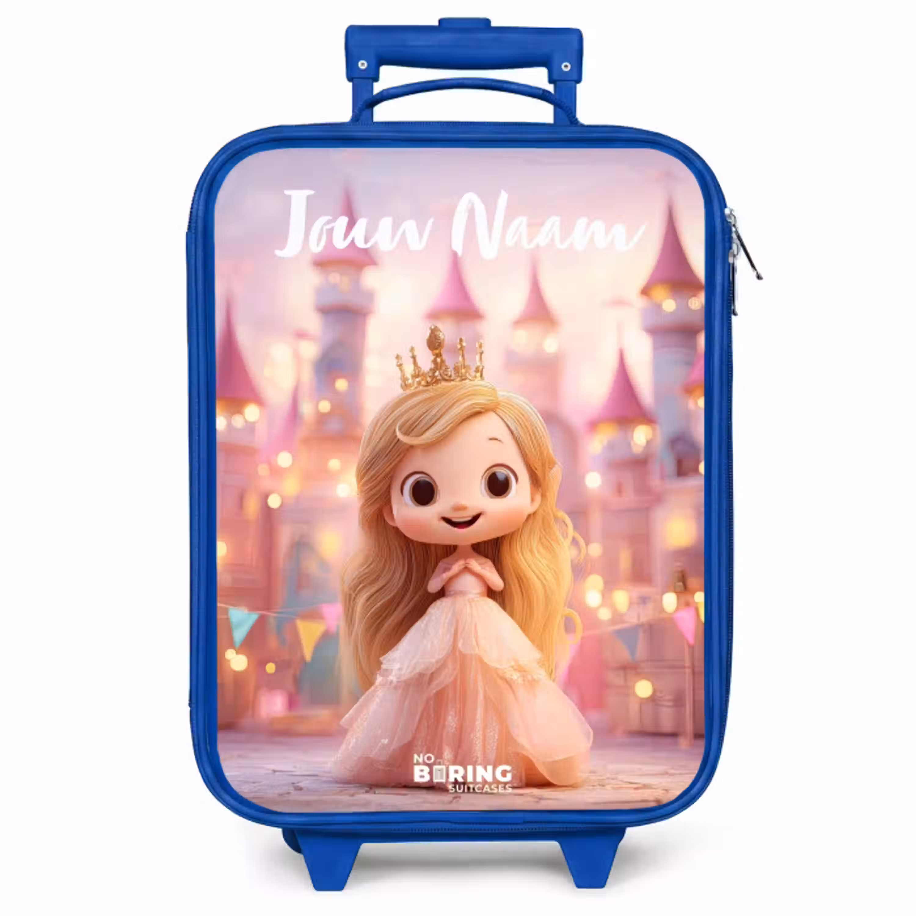Prinses - Roze - Kasteel Kinderkoffer - Blauw klein -zzz_website3d