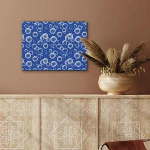 Bubbels - Patroon - Blauw PET vilt klein -sfeer4