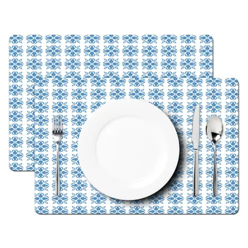 Zee - Sfeer - Blauw - Wit Placemat vinyl groot 368 -zzsfeer2_Kitchenyeah-website